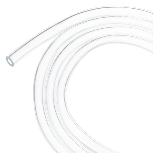 Tubo de plástico transparente, 0.12 pulgadas (3.0 mm) ID 0.24 pulgadas (6 mm) OD, tubo de 16 pies (5 m) de longitud, tubo de vinilo para jardín