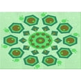 thumbnail image 1 of Ahgly Company Machine Washable Indoor Rectangle Transitional Jade Green Area Rugs, 7' x 9', 1 of 1