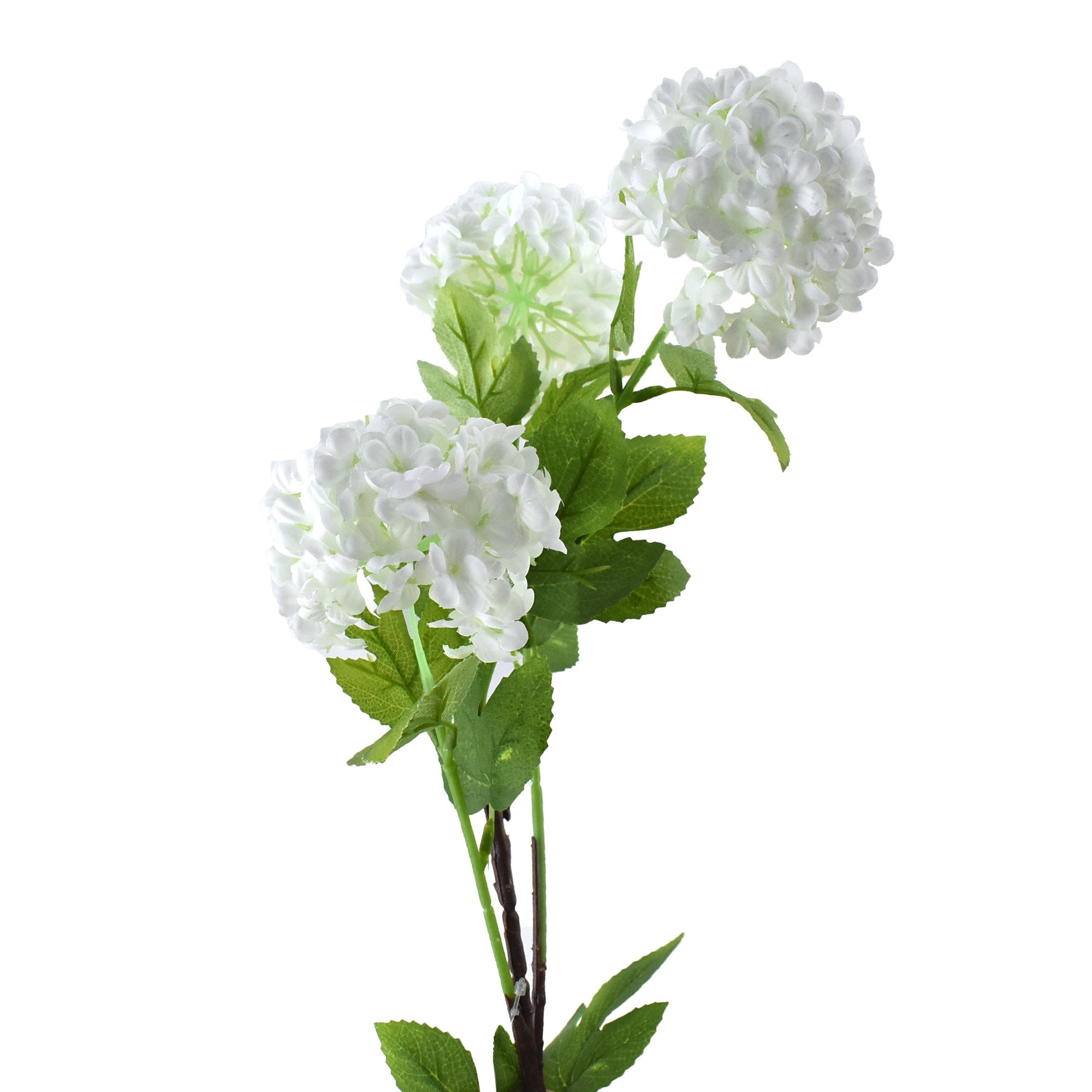 Artificial Hydrangea Stem Spray, White, 31Inch