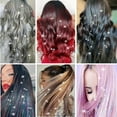 thumbnail image 4 of HLONK 18 Pcs Guirlande de Cheveux à Clipser Extensions de Cheveux 19.6 Pouces Kit de Guirlande de Cheveux à Clipser Résistant à la Chaleur Scintillant Féerique Accessoires pour Cheveux pour Enfants Filles Femmes (Argent), 4 of 7
