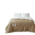 thumbnail image 3 of Serta Polyester Fleece to Sherpa Heated Blanket with Brown Finish ST54-0136, 3 of 11