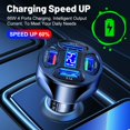 thumbnail image 2 of Charge Multiple Devices Simultaneously with the 66W 4USB Car Charger Adapter, 2 of 5