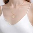 thumbnail image 5 of GDCOIN Cross Necklace for Women 14K Gold Plated CZ Cross Pendant Necklace Byzantine Style Handmade Crucifix Chain Necklace Jewelry Gift, 5 of 8