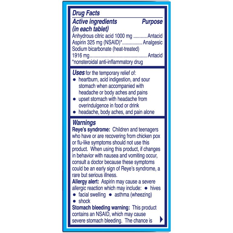 Antacid Alka-Seltzer 325 mg Tablet