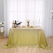 Kirsooku Light Gold Sequin Tablecloth Glitter Sparkly Iridescent Shimmer for 50 X 50 Square Table Cloth Decorations for Birthday Party Supplies Event Wedding Table Covers Table Skirt Decor