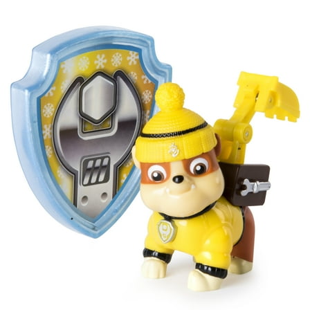 Paw Patrol Snow Rescue – Rubble with Transforming Pup Pack and Badge – Walmart Exclusive