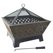 Metal Square Firepit, 26.5-inch
