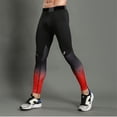 thumbnail image 4 of OULII Pantalons de Compression Légers Rouges pour Hommes, Leggings Respirants à Séchage Rapide pour le Basketball et le Cyclisme, 4 of 8