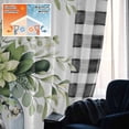 thumbnail image 5 of Eucalyptus Leaf Blackout Curtains for Bedroom/Living Room, Pinch Pleated Black Out Curtains, Farmhouse Buffalo Plaid Green Botanical Room Darkening Window Drapes with Hooks 2 Panels, 59"x70", 5 of 8