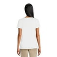 thumbnail image 3 of RealSize Women's Lace V-Neck Tee with Short Sleeves, Sizes XS-XXXL, 3 of 6