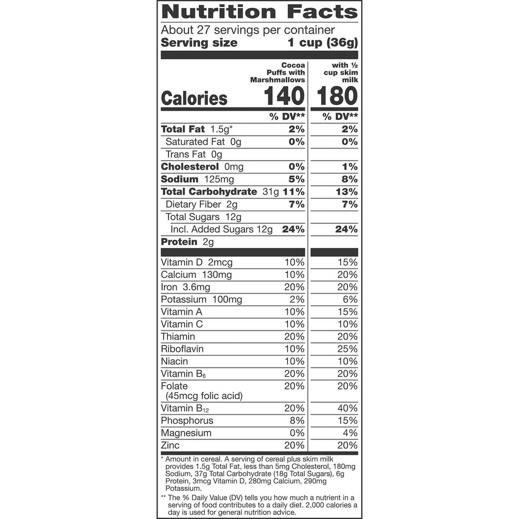Cocoa Puffs Lucky Charms Breakfast Cereal, 35 oz