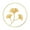 A, variant on Nordic Living Room Light Luxury Gold Round Ginkgo Leaf Metal Wall Hanging