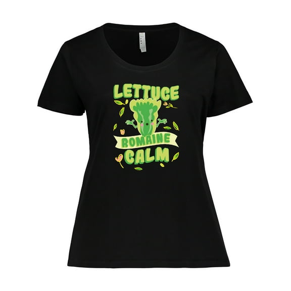 Inktastic Lettuce Romaine Calm Women's Plus Size T-Shirt
