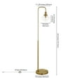 thumbnail image 4 of Evelyn&Zoe Zariza Arc Floor Lamp with Glass Shade, Brass/Clear, 4 of 8