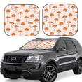 thumbnail image 6 of Kdxio Mushrooms Print 2-Piece Sun Shade Front Windshield - Foldable Car Front Window Sunshades for Most Sedans SUV Truck, 6 of 6
