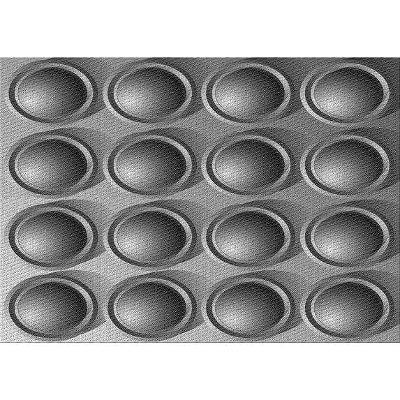 Ahgly Company Indoor Rectangle Patterned Dark Gray Area Rugs, 5' x 8'