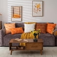 thumbnail image 3 of Pumpkin Fall Decorative Throw Pillow Covers 18"x20",Set of 1 Orange Green Soft Pillow Covers for Autumn Harvest, Fluffy Plush Accent Pillow Cases for Farmhouse Halloween Decor, 3 of 7