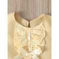 thumbnail image 5 of Caoirhny Baby Girls Summer A-line Dresses Sleeveless O Neck Lace Trim Bow Dress + Headband, 5 of 9