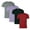 Bright +Dark Color 4 Pack, variant on BELLA + CANVAS Unisex CVC Jersey T-Shirts 52/48 Cotton/Polyester Solid Color Plain Tees Bulk Pack for Printing (Dark Color 4 Pack, S)