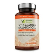 Fish Oil, Omega 3s from Wild Alaskan Salmon, High in EPA, DHA, Omega 3, 6 and 9, Vitamin Bounty