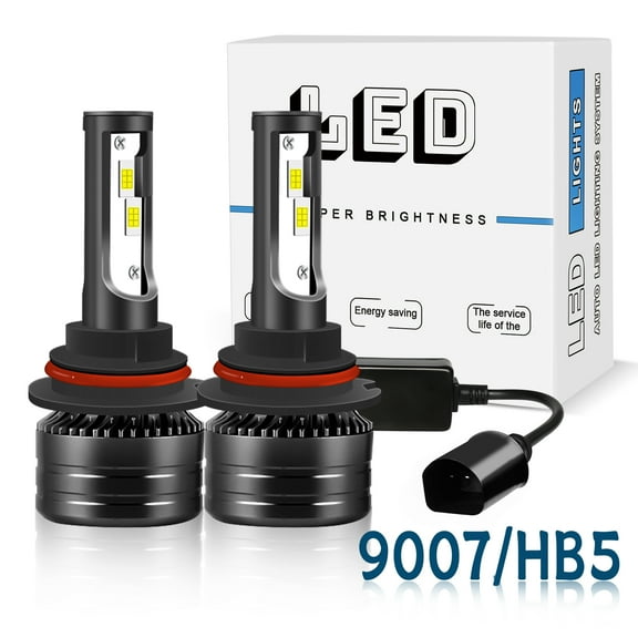 Quayub HB5 9007 LED Headlight Bulbs High/Low Beam 60W 40000LM 6000K Super Bright Pack of 2