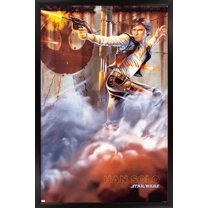 Star Wars: Original Trilogy - Han Solo Wall Poster, 14.725" x 22.375", Framed