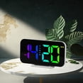 thumbnail image 2 of Reloj despertador digital Reloj de mesa Configuración de alarma 12/24H Pantalla electrónica RGB para Blanco, 2 of 7