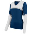 thumbnail image 2 of Augusta Sportswear 9210-C Ladies Rise Up Shell, L, Navy/ White/ Metallic Silver, 2 of 2