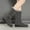 Gray, variant on Jsaierl Platform Plush Boot For Women Mid-Calf Boot Faux Fur Fleece Lined Casual Short Booties Ladies Classic Ultra Snow Platform Anti-Slip Boot For Outdoor