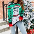 thumbnail image 1 of Suéter Navideño Suéter de Navidad para mujer Elk Tree Printed Knit Funny Ugly Xmas Pullover prendas de vestir exteriores Cgtredaw Verde M para Mujer, 1 of 6