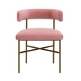 thumbnail image 2 of TOV Furniture Kim 19.7" Transitional Velvet Dining Chair in Pink/Gold, 2 of 6