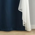 thumbnail image 4 of VCNY Home Jessica 2-Piece Navy Solid Blackout Curtain Set, 38" x 84", 4 of 5