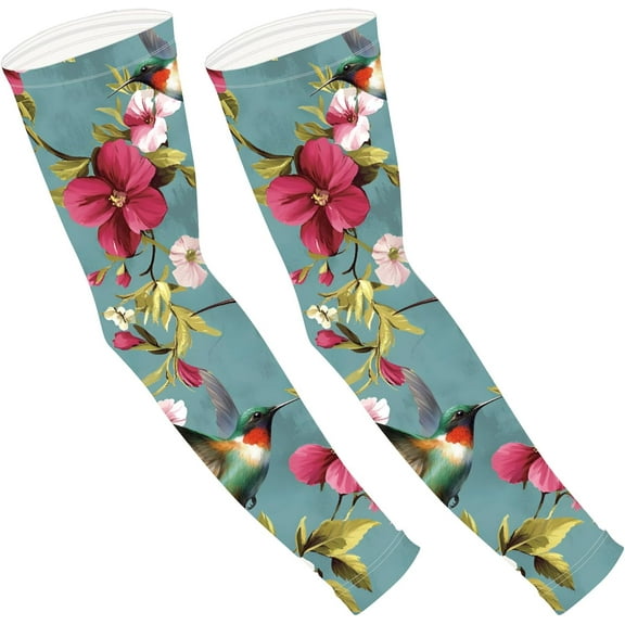 Gardening Sleeves Farm Sun Protection Arm Sleeves Anti-Scratch Thorn Proof Cooling Arm Sleeves Cover Arms with Thumb Hole Ice Silk Cover Sleeves for Garden Women Outdoors Sports 5x19Inch