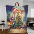 thumbnail image 3 of Merry Christmas Great Dane Santa Hat Xmas Tree Winter Holiday Cozy Fleece Blanket Danes Dog Lover Gifts Warm Soft Throw Blanket - 01013, 3 of 5