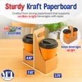 thumbnail image 2 of MT Products Disposable Brown Cup Drink Carrier with Handle - Pack of 15, 2 of 8