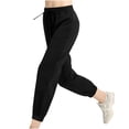thumbnail image 5 of Up to 65% off!Yoga Gym Pants for Women Plus Size Fashion Summer Solid Ice Silk Sunscreen Draping Quick Drying Drawstring Slimming Loose Bundle Yoga Sports Pants, 5 of 5