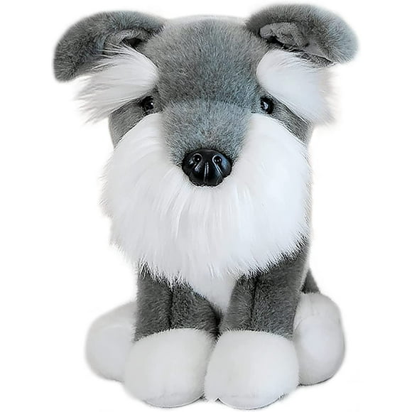 Schnauzer Plush Toy, 20 cm Stuffed Animal Throw Plushie Small Doll, Soft Fluffy Puppy Dog Hugging Toy - Present for Every Age Occasion