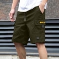 thumbnail image 5 of Enjoytime Mens Cargo Shorts Elastic Waist Drawstring Lightweight Breathable Casual Sweat Shorts with Multi Pockets, 5 of 6