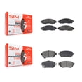 thumbnail image 1 of SIM Front Rear Semi-Metallic Brake Pads Kit for Car Nissan LEAF with Electric Parking KSM-100612, 1 of 8