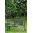 thumbnail image 2 of Cenador de hierro Bench International Caravan Mandalay para patio, color negro envejecido, 2 of 3