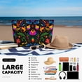thumbnail image 5 of Kdxio Mexican Flower Traditional1 for Beach Bag for Women Large Beach Tote Bag Waterproof Sandproof Swim Bag with Zipper Pockets Beach Vacation Travel, 5 of 7