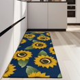 thumbnail image 4 of Blue Sunflower Leaf Pattern Kitchen Rug Mat,Kitchen Runner Rugs Non Skid Washable,Decorative Kitchen Floor Mats for Kitchen,Sink,Laundry,17"X47", 4 of 5