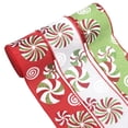 thumbnail image 6 of JeashCHAT Christmas Wired Ribbon, Glitter Peppermint Candy Print Decorative Ribbon for Wreath, Bow Making, Gift Wrapping, Tree Ornament, Holiday DIY Craft Decoration, 6 of 6