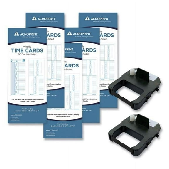 Acroprint EXP250 EXP250 Accessory Bundle with 250 Cards & 2 Ribbons