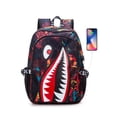 thumbnail image 2 of Shark Backpack Boys for Kids Camo Bookbag for Middle School Bags Travel Back Pack, 2 of 4
