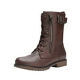 thumbnail image 1 of Dream Pairs Women Fashion Military Combat Boots Lace Up Mid Calf Boots Comfort Walking Boots Shoes for Women Mission Burgundy Size 7.5, 1 of 7