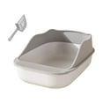thumbnail image 4 of DOLITY Cat Litter Box Kitten Litter Pan Anti Splashing Cat Potty Pan Detachable Gray, 4 of 9