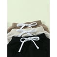 thumbnail image 5 of FEORJGP Toddler Baby Summer Shorts Infant Boys 3Pcs Elastic Waist Short Solid Color Drawstring Pants Loose Casual Joggers for Newborn Daily Trousers Basic Sweatpants, 5 of 7