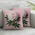 thumbnail image 3 of Pillow Covers Pink Flower with&nbsp;&nbsp;Floral Pattern Decorative Pillow Covers Super Soft Square Charming Pillow Case&nbsp;for Home Couch Wedding Gift, 3 of 5