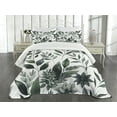thumbnail image 4 of Ambesonne Dark Green Quilted Bedspread Set 3 Pcs, Nature Delicate Branches, Queen Size, Laurel Green, 4 of 4